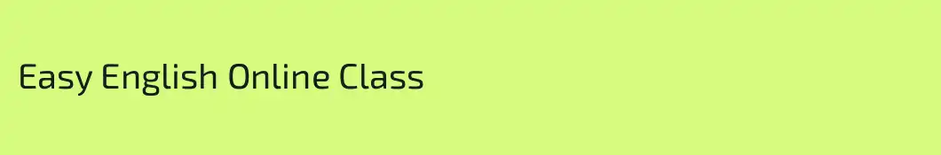 Easy English Online Class